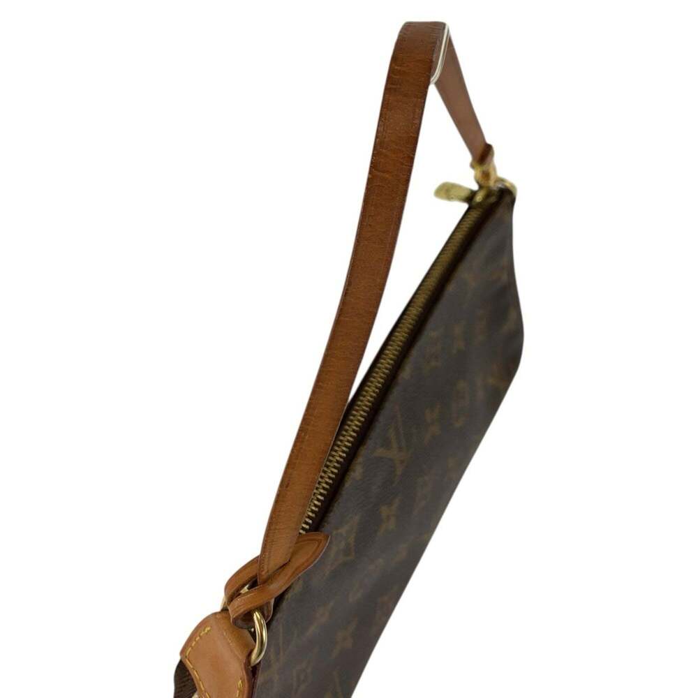 LOUIS VUITTON Brown Monogram Leather Pochette Pouch - Picture 9 of 10